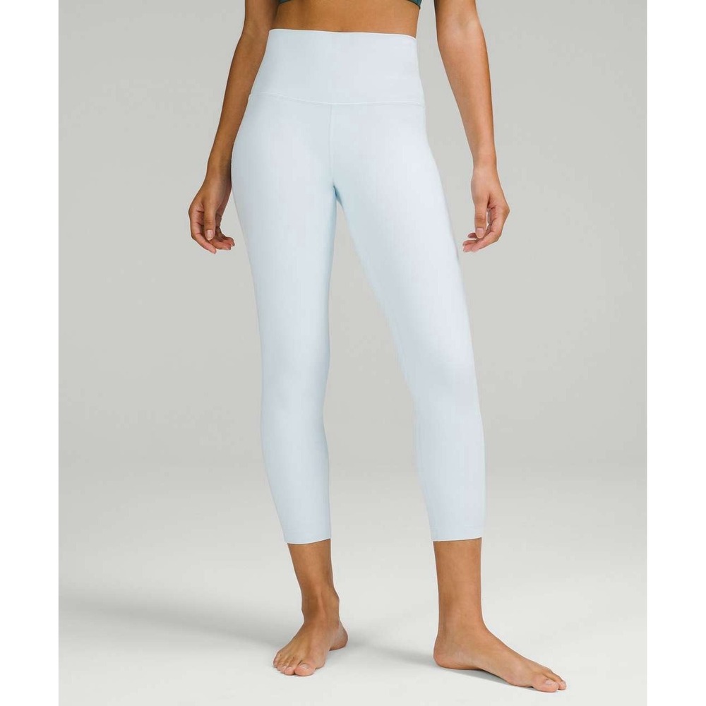 Lululemon Align High Rise Pant 25" Nulu Double Lined 16 Light Blue Yoga Active